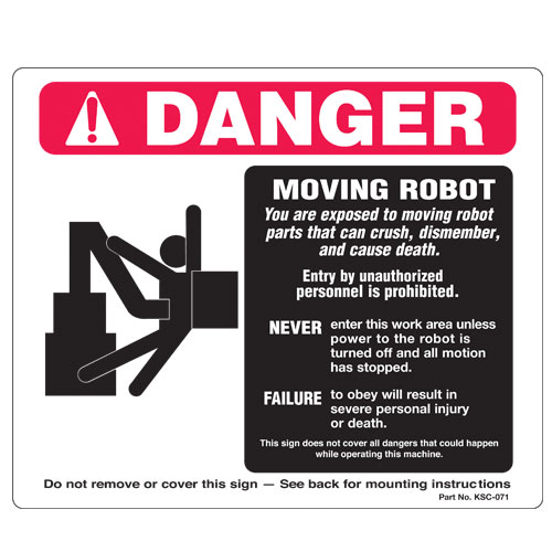 moving robot safety sign lewis bass blog example sign moving robot caution warning