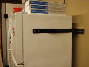 seismic anchorage fridge on wall