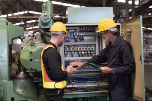 An example of electrical equipment maintenance on a panel