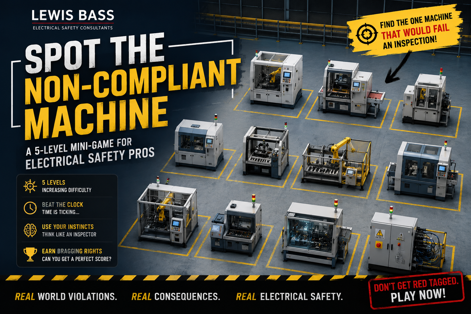 Lewis Bass - spot the non-compliant machine mini game spot the non-compliant machine!